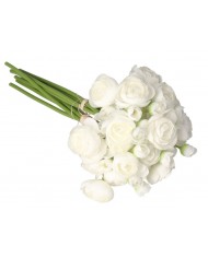 BUKIET PEŁNIK JASKRY SZTUCZNE KWIATY 29 CM 6 GAŁ PEONIA PIWONIA