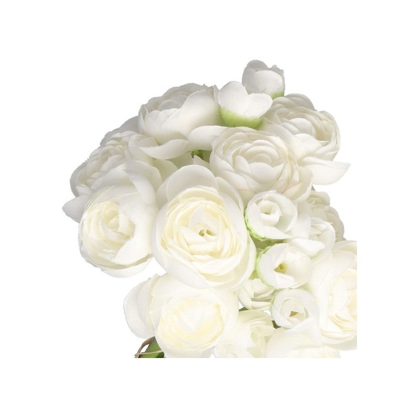 BUKIET PEŁNIK JASKRY SZTUCZNE KWIATY 29 CM 6 GAŁ PEONIA PIWONIA