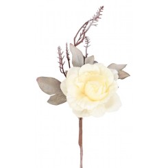 RÓŻA NA PIKU GAŁĄZKA DEKORACYJNA 25 CM OZDOBA