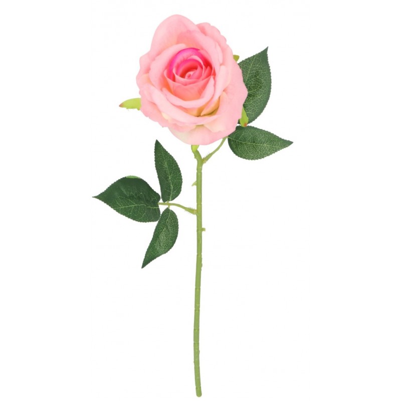 RÓŻA POJEDYNCZA ZAMSZOWA JAK ŻYWA 51CM RÓŻE