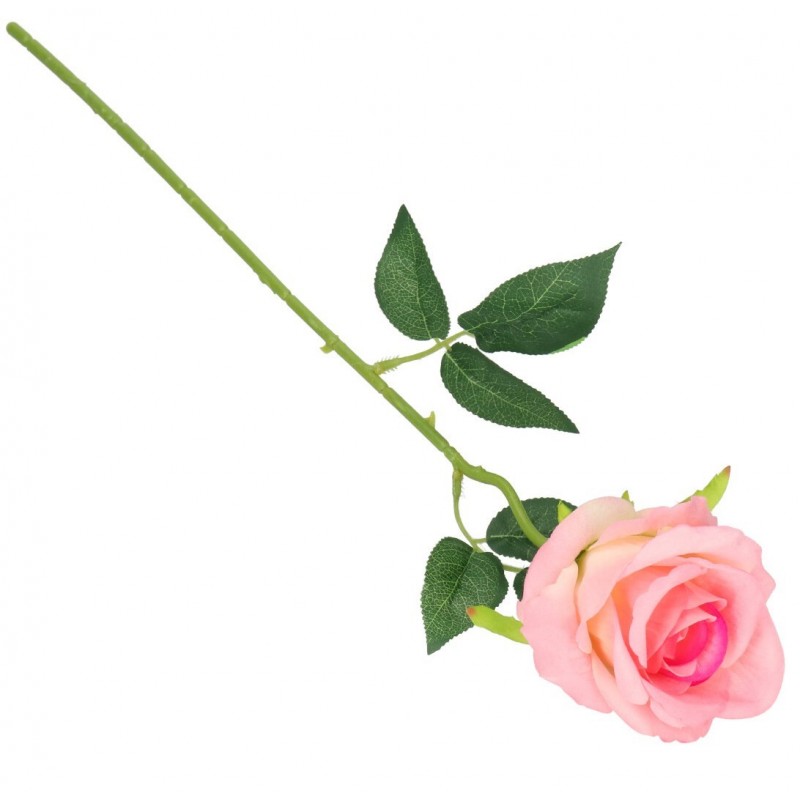 RÓŻA POJEDYNCZA ZAMSZOWA JAK ŻYWA 51CM RÓŻE