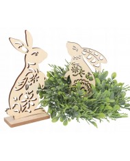 FIGURKA WIELKANOCNA ZAJĄC ZAJĄCZEK DREWNIANY