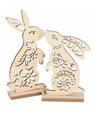 FIGURKA WIELKANOCNA ZAJĄC ZAJĄCZEK DREWNIANY