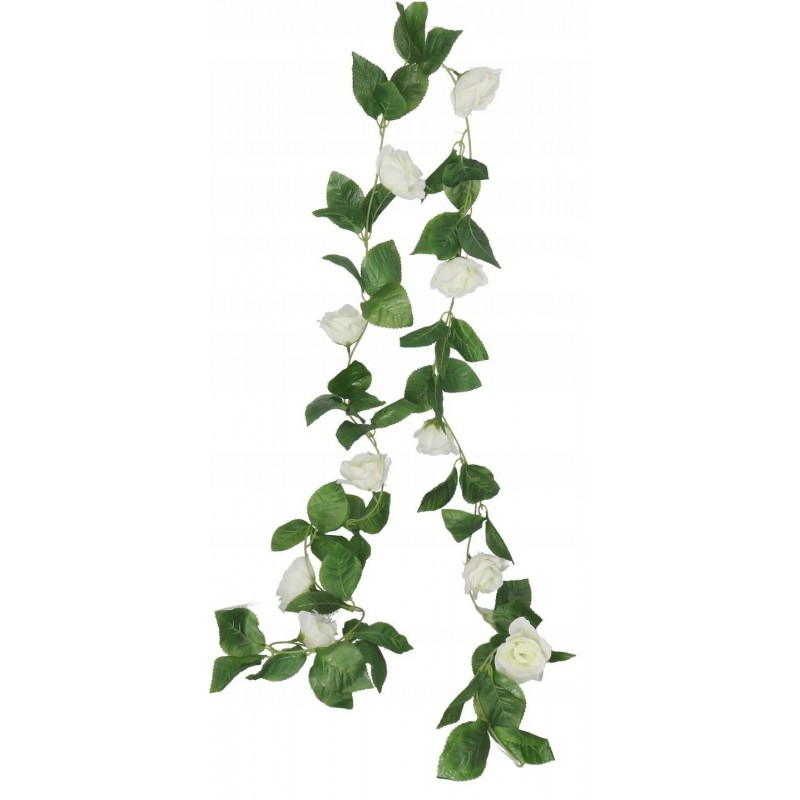 SZTUCZNE KWIATY ROŚLINY GIRLANDA 200CM RÓŻA RÓŻE