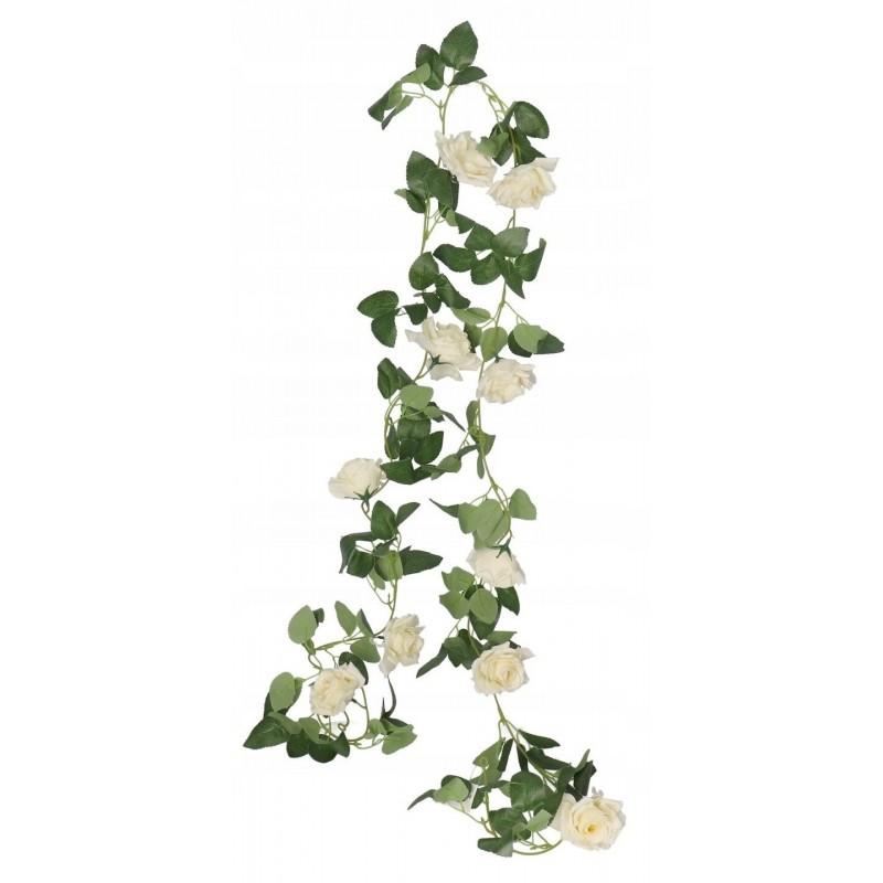 SZTUCZNE KWIATY ROŚLINY GIRLANDA 220CM RÓŻA RÓŻE