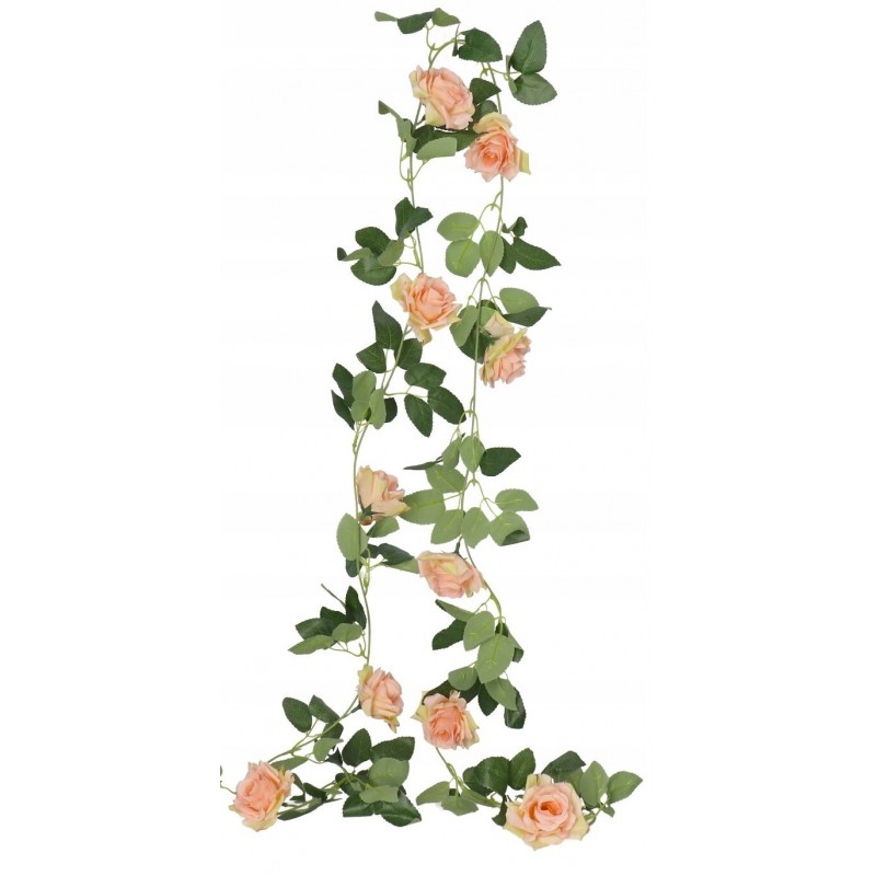 SZTUCZNE KWIATY ROŚLINY GIRLANDA 220CM RÓŻA RÓŻE