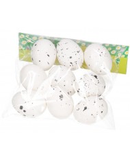 JAJKA PLASTIKOWE NAKRAPIANE PISANKI JAJKO 9 SZT