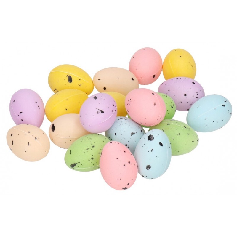 JAJKA PLASTIKOWE NAKRAPIANE PISANKI JAJKO 18SZT