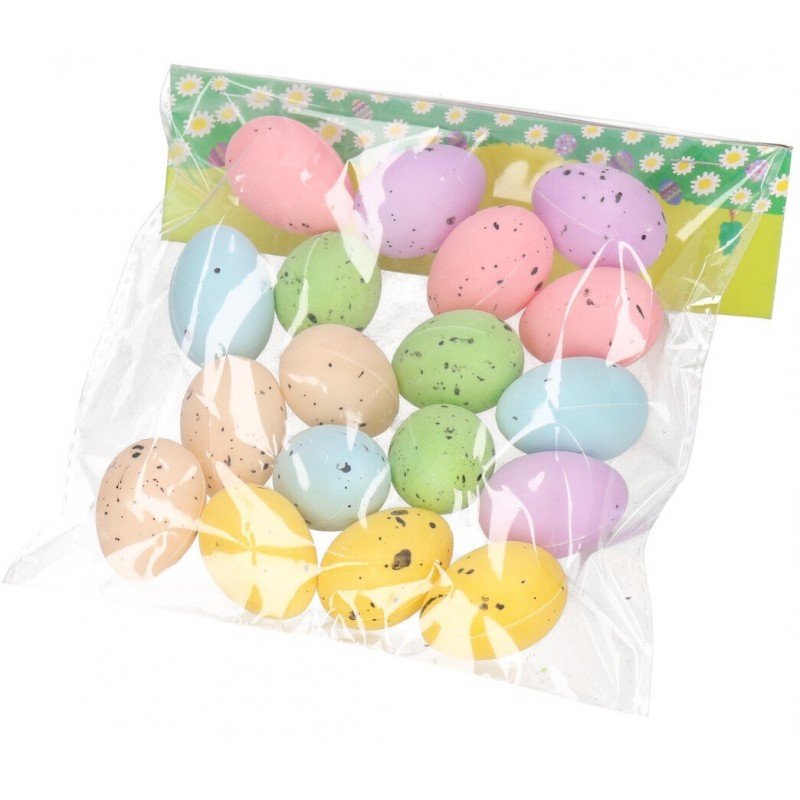 JAJKA PLASTIKOWE NAKRAPIANE PISANKI JAJKO 18SZT