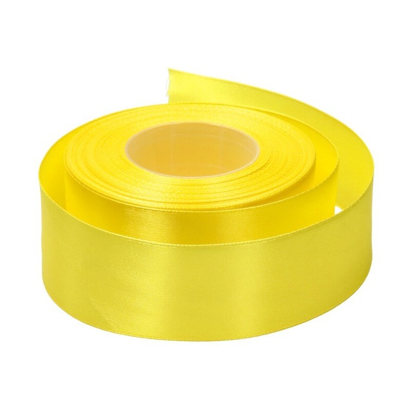 WSTĄŻKA TASIEMKA SATYNOWA ŻÓŁTA 38MM 32M