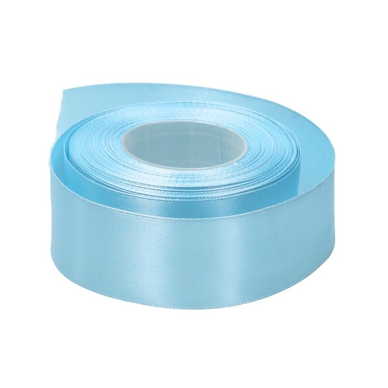 WSTĄŻKA TASIEMKA SATYNOWA NIEBIESKA 38MM 32M