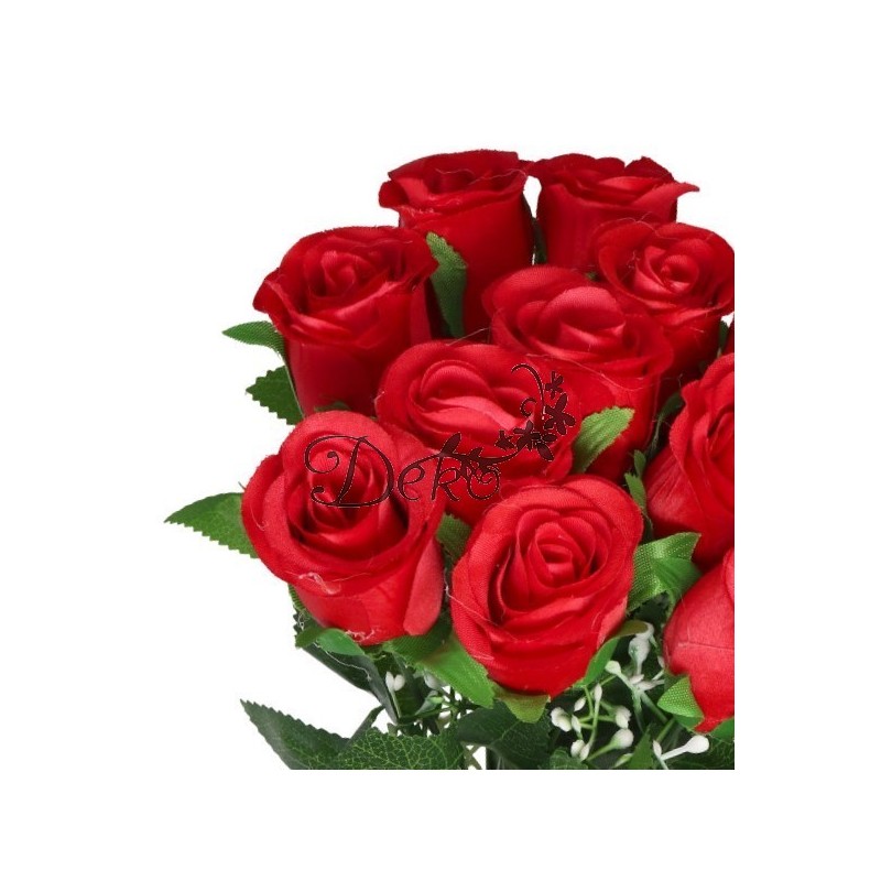 SZTUCZNE KWIATY ROŚLINY RÓŻA RÓŻE BUKIET GĘSTY XXL