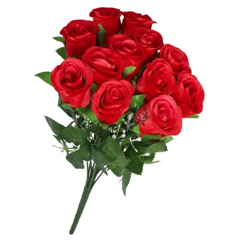 SZTUCZNE KWIATY ROŚLINY RÓŻA RÓŻE BUKIET GĘSTY XXL