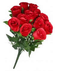 SZTUCZNE KWIATY ROŚLINY RÓŻA RÓŻE BUKIET GĘSTY XXL