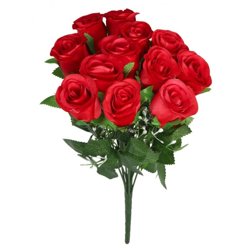 SZTUCZNE KWIATY ROŚLINY RÓŻA RÓŻE BUKIET GĘSTY XXL