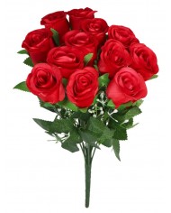 SZTUCZNE KWIATY ROŚLINY RÓŻA RÓŻE BUKIET GĘSTY XXL