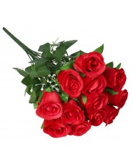 SZTUCZNE KWIATY ROŚLINY RÓŻA RÓŻE BUKIET GĘSTY XXL