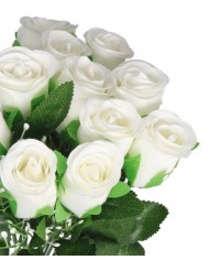 SZTUCZNE KWIATY ROŚLINY RÓŻA RÓŻE BUKIET GĘSTY XXL