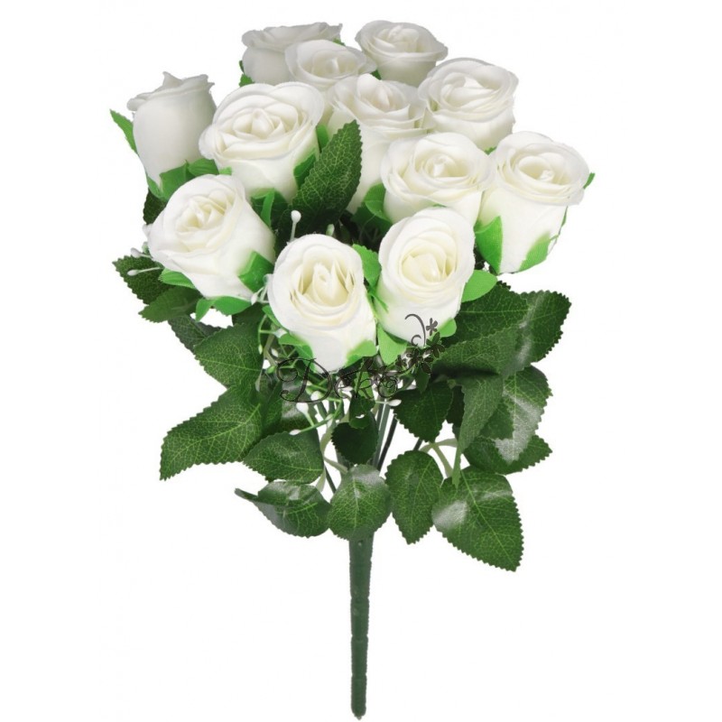 SZTUCZNE KWIATY ROŚLINY RÓŻA RÓŻE BUKIET GĘSTY XXL