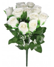 SZTUCZNE KWIATY ROŚLINY RÓŻA RÓŻE BUKIET GĘSTY XXL