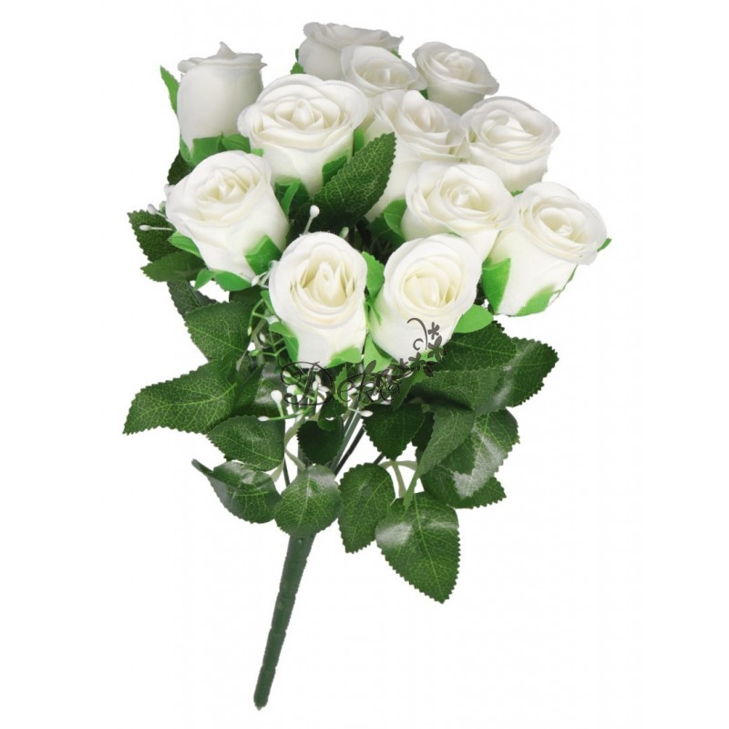 SZTUCZNE KWIATY ROŚLINY RÓŻA RÓŻE BUKIET GĘSTY XXL