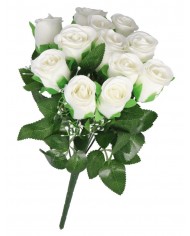 SZTUCZNE KWIATY ROŚLINY RÓŻA RÓŻE BUKIET GĘSTY XXL