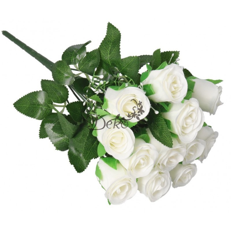 SZTUCZNE KWIATY ROŚLINY RÓŻA RÓŻE BUKIET GĘSTY XXL