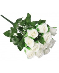 SZTUCZNE KWIATY ROŚLINY RÓŻA RÓŻE BUKIET GĘSTY XXL