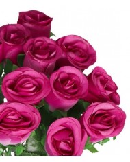 SZTUCZNE KWIATY ROŚLINY RÓŻA RÓŻE BUKIET GĘSTY XXL