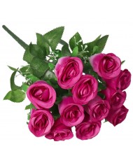 SZTUCZNE KWIATY ROŚLINY RÓŻA RÓŻE BUKIET GĘSTY XXL