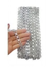 TAŚMA CYRKONIE PAS DIAMENTOWY OZDOBNY 12MM 10YARD