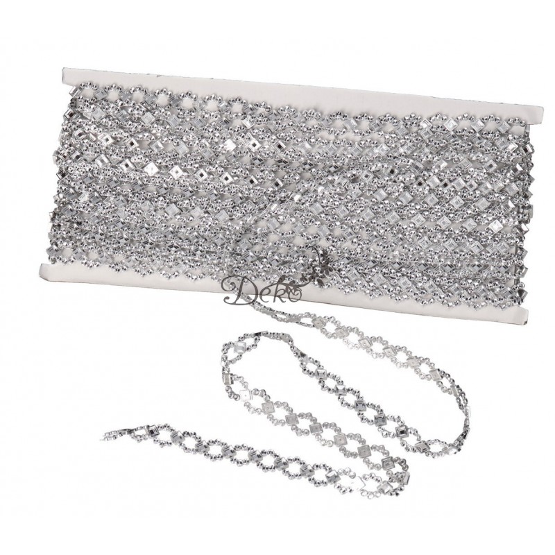 TAŚMA CYRKONIE PAS DIAMENTOWY OZDOBNY 12MM 10YARD