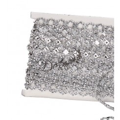 TAŚMA CYRKONIE PAS DIAMENTOWY OZDOBNY 12MM 10YARD