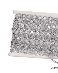 TAŚMA CYRKONIE PAS DIAMENTOWY OZDOBNY 12MM 10YARD