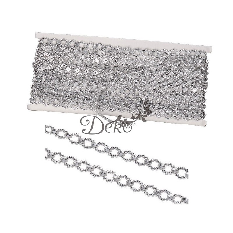 TAŚMA CYRKONIE PAS DIAMENTOWY OZDOBNY 12MM 10YARD