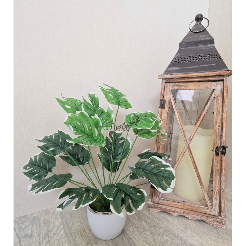 SZTUCZNE KWIATY LIŚCIE MONSTERY MONSTERA BUKIET