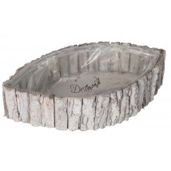 DONICZKA OSŁONKA DREWNIANA SZARA DUŻA KORA KORYTKO 46CM