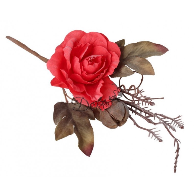 RÓŻA NA PIKU GAŁĄZKA DEKORACYJNA SZTUCZNE KWIATY