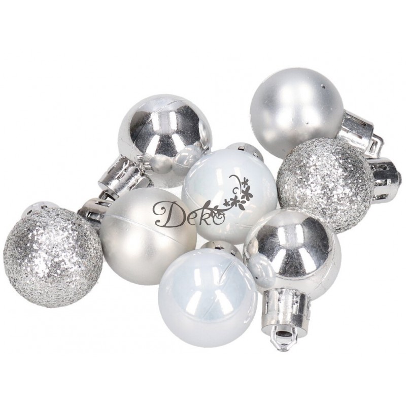 BOMBKI PLASTIKOWE NA CHOINKĘ STROIK 8SZT 2,5CM BOMBKI CHOINKOWE