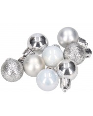 BOMBKI PLASTIKOWE NA CHOINKĘ STROIK 8SZT 2,5CM BOMBKI CHOINKOWE
