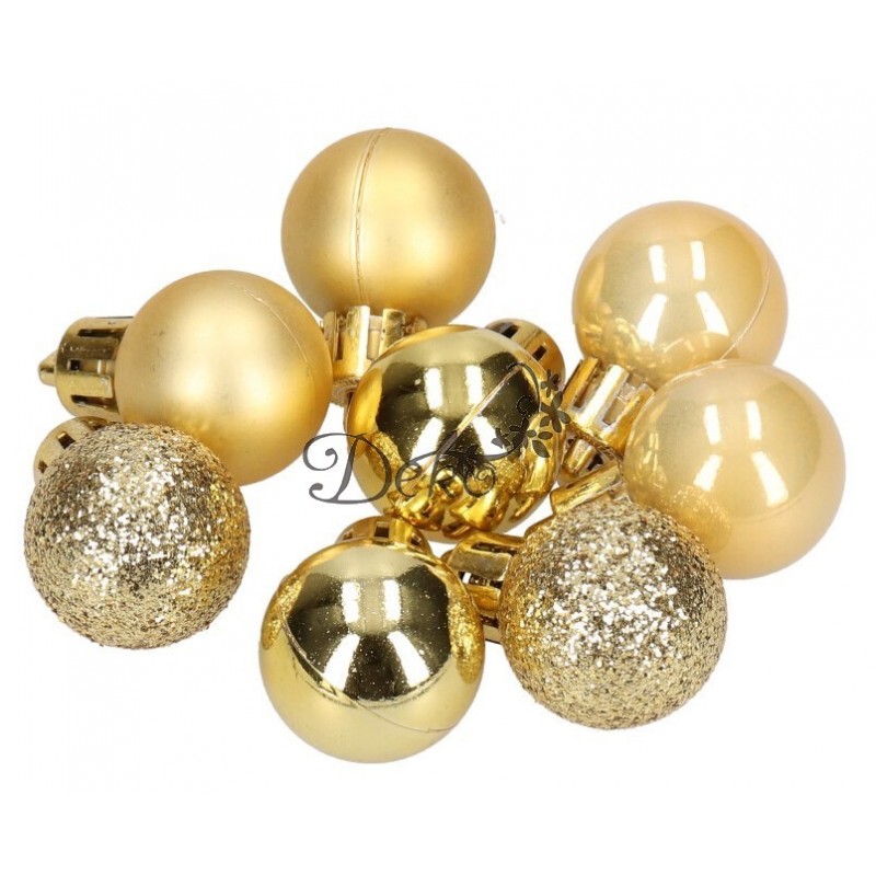 BOMBKI PLASTIKOWE NA CHOINKĘ STROIK 8SZT 2,5CM BOMBKI CHOINKOWE