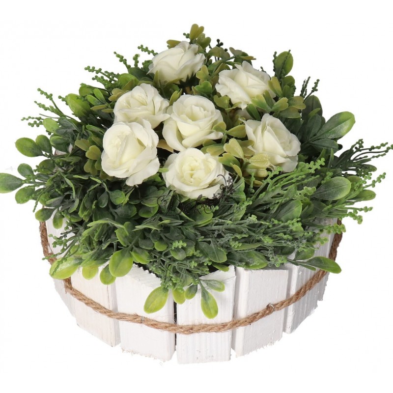 DONICZKA OSŁONKA DREWNIANA BIAŁA DONICZKI STROIK