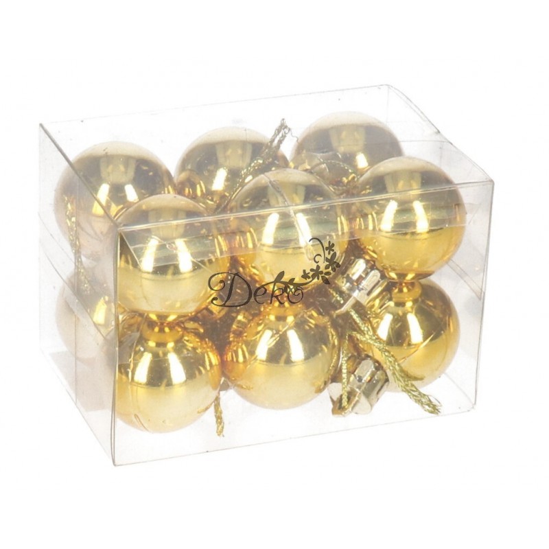 BOMBKI PLASTIKOWE NA CHOINKĘ STROIK 12SZT 3CM