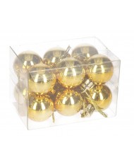 BOMBKI PLASTIKOWE NA CHOINKĘ STROIK 12SZT 3CM