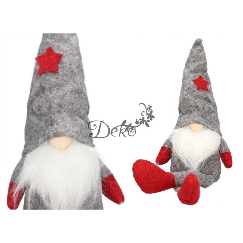 Skrzat Krasnal Świąteczny Duży Gnom Wysoki 36-44 cm XXL