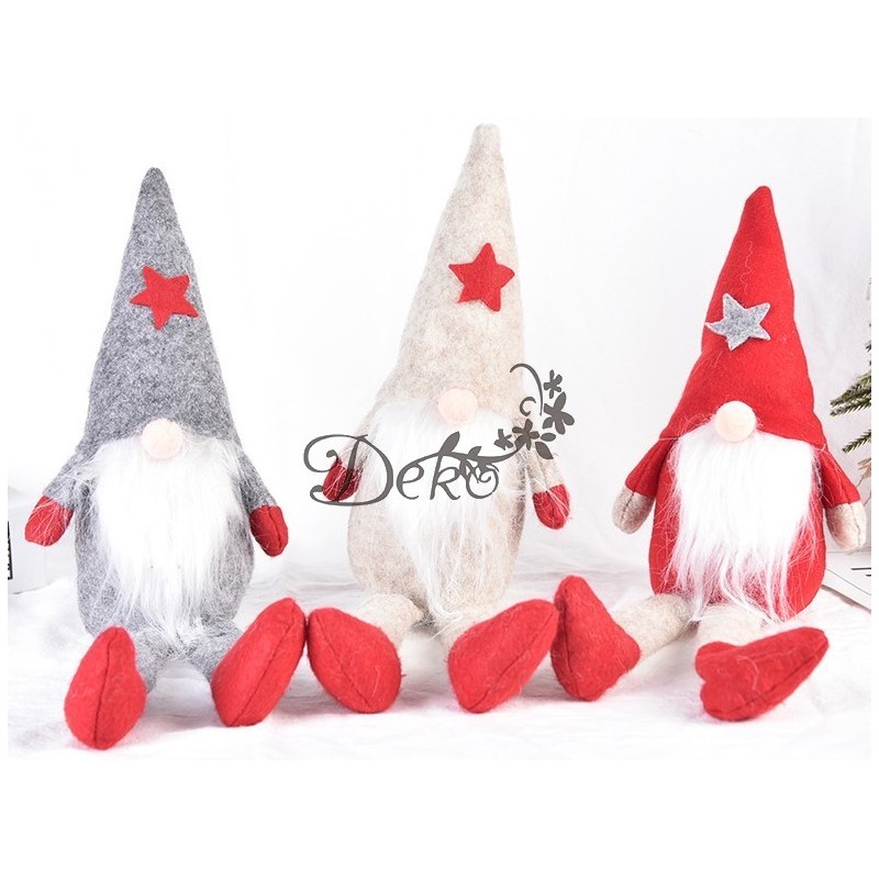 Skrzat Krasnal Świąteczny Duży Gnom Wysoki 36-44 cm XXL