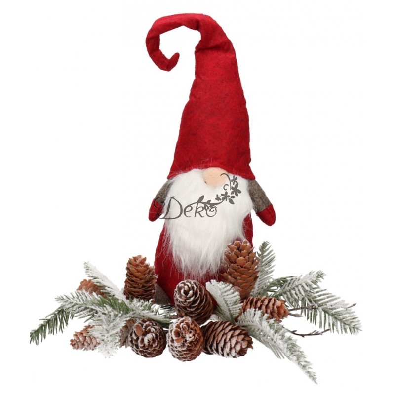 SKRZAT KRASNAL MIKOŁAJ GNOM ŚWIĄTECZNY DUŻY 45CM