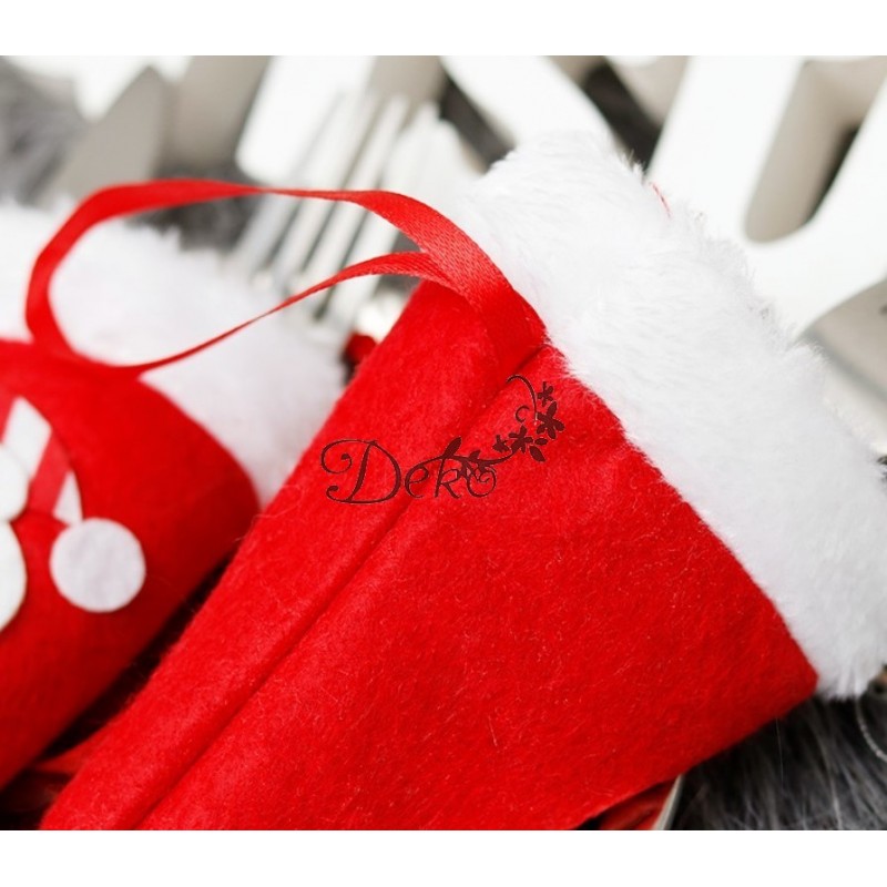 CZAPKA POKROWIEC NA SZTUĆCE OZDOBA STÓŁ ŚWIĘTA