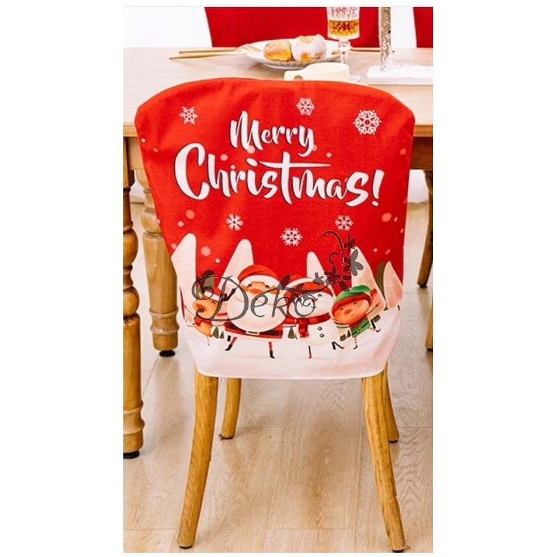POKROWIEC NA KRZESŁO OZDOBA ŚWIĄTECZNA MIKOŁAJ