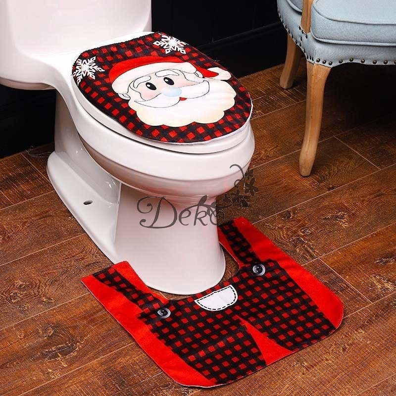 ZESTAW ŚWIĄTECZNY DO ŁAZIENKI POKROWIEC WC MIKOŁAJ